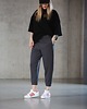 t-shirt damskie T-shirt oversize Wafel czarny 1