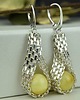 kolczyki wire wrapping Eleganckie duże kolczyki z bursztynem 3