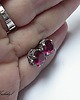 kolczyki wire wrapping Koronkowe -ruby sztyfty 3