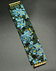 bransoletki - inne Forget Me Not, szeroka wyplatana bransoleta, beading 2