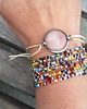 bransoletki wire wrapping Kwarc na lato  - bransoletka sznurkowa 4