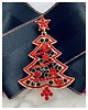 broszki Brosza z  Czerwoną Choinką  z kryształków Mikołajki Święta 6