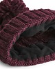 czapki damskie Czapka beanie w warkoczowy splot bordowa 1