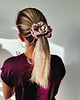 gumki do włosów Gumka jedwabna, scrunchie, frotka perłowy blond MAXI 2