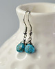 kolczyki z kamieniami Turkus krople - srebrne kolczyki 1