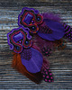 kolczyki soutache Kolczyki soutache z piórkami 3