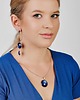 kolczyki szklane Długie kolczyki w perłowych odcieniach błękitu Feza 2