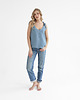 topy damskie Lniany Top MEADOW DUSTY BLUE 4