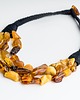 korale Naszyjnik bursztynowy sznurek makrama 1