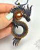 wisiory Orishann, wisior ze smokiem, beading 5