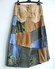 spódnice maxi Długa patchworkowa spódnica kolorowy denim r.38 6