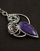 srebrne naszyjniki Denris - naszyjnik wire-wrapping z czaroitem 1