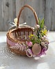 koszyki wielkanocne Wielkanocny koszyczek na święconkę, koszyczek z dekoracją 3