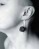 kolczyki wire wrapping Kolczyki czerwone różyczki 3