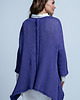 swetry damskie  Bawełniany oversizowy asymetryczny sweter na wiosnę i lato F1851 Fiolet UNI 1