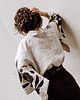 bluzki kimonowe damskie Kimono lniane drukowane ciemiernik, lniana bluzka naturalny jasny. 2