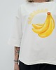 t-shirt damskie Bawełniana bluzka z bananami o luźnym kroju z rękawem 3/4 1
