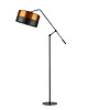 lampy podłogowe Czarna lampa podłogowa na wysięgniku ruchomym LIBERIA ECO w stylu glamour 6