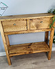 komody Konsolka drewniana z 2 szufladami vintage MEL 4