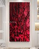 obrazy Obrazy do salonu -  fuksja metaliczny na płótnie płaskorzeźba 80x160cm 1