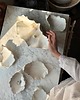 pojemniki na biżuterię Rzeźbiarska Muszla Ceramiczna XL Tacka na Biżuterię i Klucze Milky White 2