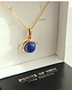 złote naszyjniki Naszyjnik srebrny Modern z Lapis lazuli, złocony 3