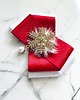 broszki Brosza ze śnieżynką gwiazdką z puszkiem Mikołajki Święta 5