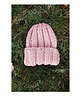 czapki damskie Czapka  beanie z wełną pudrowy róż 1