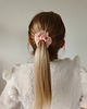 gumki do włosów Satynowa gumka satynowa scrunchie owijka frotka brzoskwiniowa MINI 3
