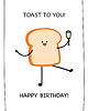 kartki okolicznościowe - wydruki Kartka urodzinowa - Toast To you! Happy Birthday! 1
