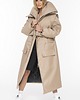 płaszcze damskie Parka Longline Collar Vest Oversize mocca 3