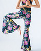legginsy Legginsy dzwony Yogi Bells - Purple Peonies 2