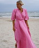 sukienki maxi damskie CS - Elegancka sukienka z rozporkami po bokach Pink Pearl 4