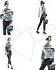 szale damskie Tuba Komin Szal Kapuza ORIGAMI DRESS 5