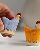 ozdoby wielkanocne Ceramiczne kurki wielkanocne, zestaw 3 szt. 4