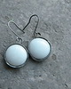 kolczyki wire wrapping Mleczna  biel  - kolczyki 2