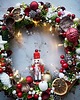 wianki bożonarodzeniowe Świąteczny wianek Dziadek do Orzechów lampki 7