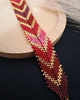 bransoletki ze szkła Czerwono-Złota Bransoletka z Koralików "Red Chevron" 1