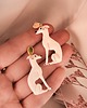 kolczyki z masy plastycznej Kolczyki Pieski Chart Polski Charcik Włoski Whippet Greyhound Biały 1