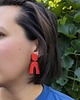 kolczyki z masy plastycznej Kolczyki wiszące łuki 2