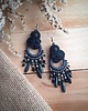 kolczyki soutache Czarno szare kolczyki sutasz boho 1