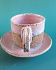 kubki Różowa ceramiczna iliżanka / kubekz talerzykiem 3