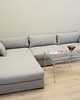 sofy i szezlongi Narożnik szary, skandynawski design, lata 00 1