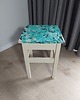 stołki Własnoręcznie malowany handmade taboret w pastelowych kolorach art deco 7