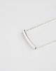 srebrne naszyjniki Rhodium Plated Square Tube Necklace 3