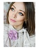 chokery Liliowy choker z jedwabiu 3
