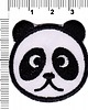 naszywki na ubrania Naszywka naprasowanka PANDA termoprzylepna haft dla dzieci 4x4cm 1