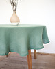 obrusy i serwetki Obrus okrągły medium linen EUCALYPTUS GREEN 1
