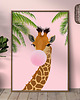 plakaty Plakat Żyrafa w Różowym Nastroju 1