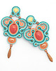 kolczyki soutache Letnie koralowe 5